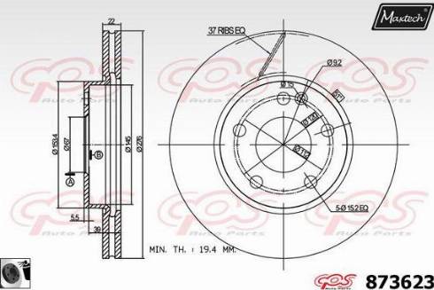 Maxtech 873623.0060 - Disque de frein cwaw.fr