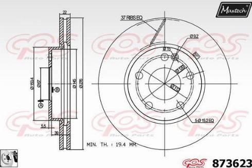 Maxtech 873623.0080 - Disque de frein cwaw.fr