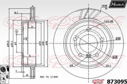 Maxtech 873095.6060 - Disque de frein cwaw.fr