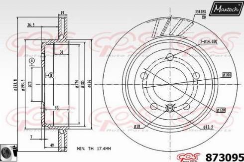 Maxtech 873095.0060 - Disque de frein cwaw.fr