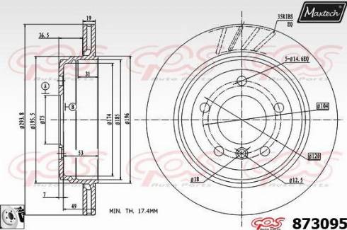 Maxtech 873095.0080 - Disque de frein cwaw.fr