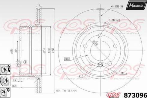 Maxtech 873096.6880 - Disque de frein cwaw.fr