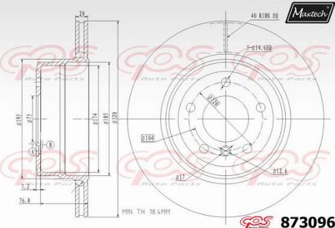 Maxtech 873096.0000 - Disque de frein cwaw.fr