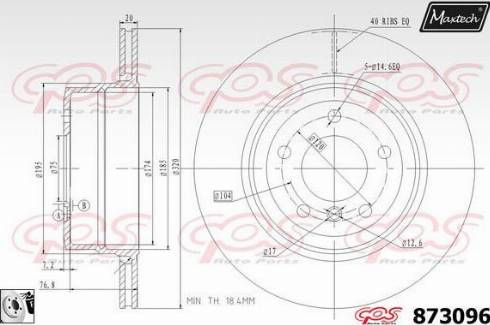 Maxtech 873096.0080 - Disque de frein cwaw.fr