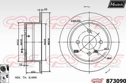 Maxtech 873090.6060 - Disque de frein cwaw.fr