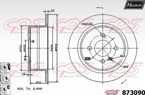 Maxtech 873090.6880 - Disque de frein cwaw.fr