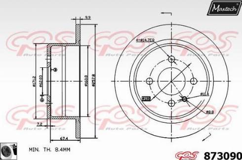 Maxtech 873090.0060 - Disque de frein cwaw.fr