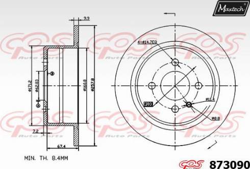 Maxtech 873090.0000 - Disque de frein cwaw.fr