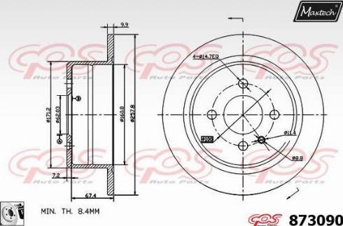 Maxtech 873090.0080 - Disque de frein cwaw.fr