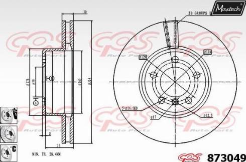 Maxtech 873049.6980 - Disque de frein cwaw.fr