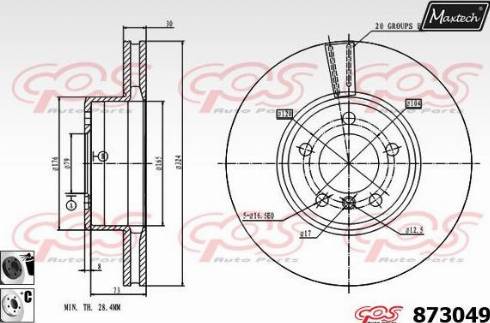 Maxtech 873049.6060 - Disque de frein cwaw.fr