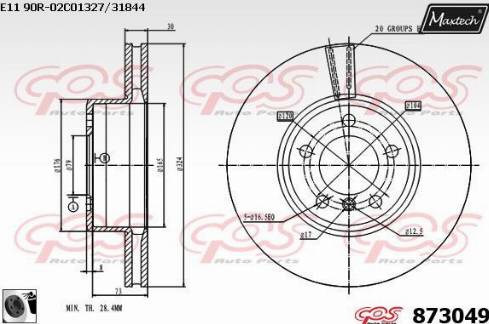 Maxtech 873049.0060 - Disque de frein cwaw.fr