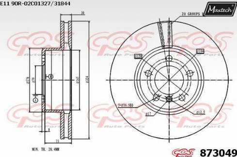 Maxtech 873049.0000 - Disque de frein cwaw.fr