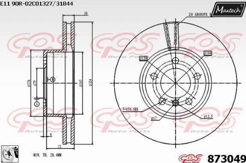 Maxtech 873049.0080 - Disque de frein cwaw.fr