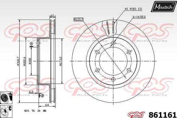 Maxtech 873049 - Disque de frein cwaw.fr