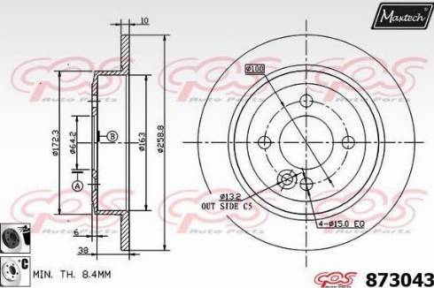 Maxtech 873043.6060 - Disque de frein cwaw.fr