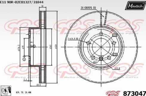 Maxtech 873047.0080 - Disque de frein cwaw.fr