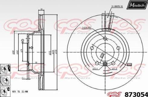 Maxtech 873054.6980 - Disque de frein cwaw.fr