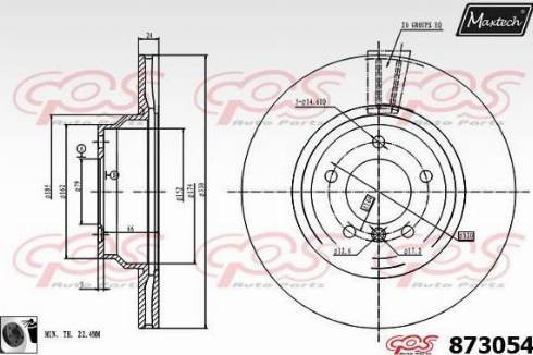 Maxtech 873054.0060 - Disque de frein cwaw.fr