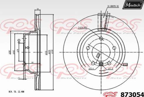 Maxtech 873054.0000 - Disque de frein cwaw.fr