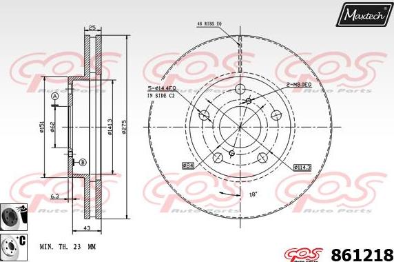 Maxtech 873054 - Disque de frein cwaw.fr