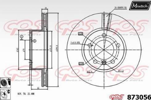 Maxtech 873056.6060 - Disque de frein cwaw.fr