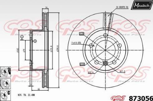 Maxtech 873056.6880 - Disque de frein cwaw.fr