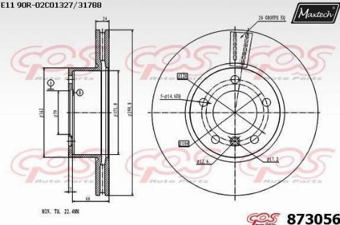 Maxtech 873056.0000 - Disque de frein cwaw.fr