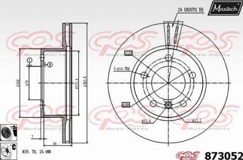 Maxtech 873052.6060 - Disque de frein cwaw.fr