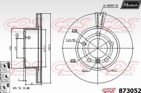 Maxtech 873052.6880 - Disque de frein cwaw.fr