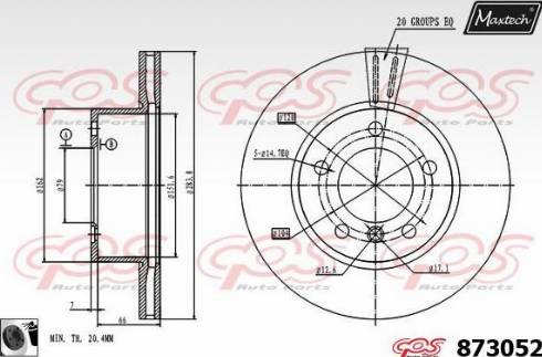 Maxtech 873052.0060 - Disque de frein cwaw.fr