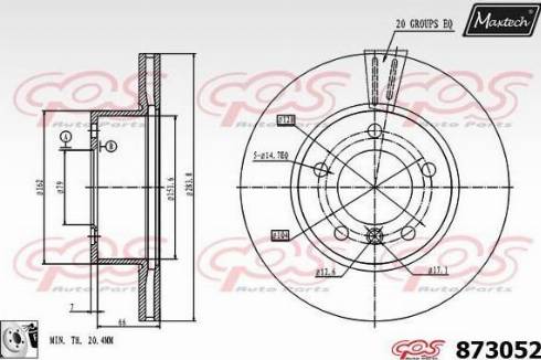 Maxtech 873052.0080 - Disque de frein cwaw.fr