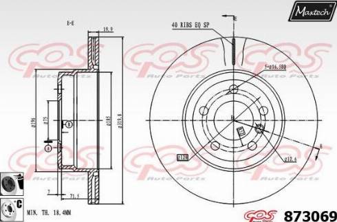 Maxtech 873069.6060 - Disque de frein cwaw.fr