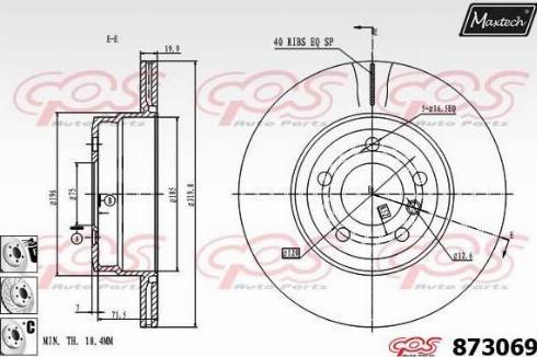 Maxtech 873069.6880 - Disque de frein cwaw.fr