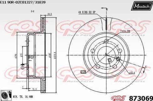 Maxtech 873069.0060 - Disque de frein cwaw.fr