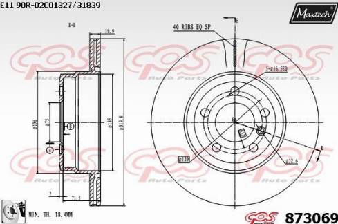 Maxtech 873069.0080 - Disque de frein cwaw.fr