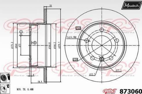 Maxtech 873060.6060 - Disque de frein cwaw.fr