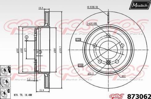 Maxtech 873062.6980 - Disque de frein cwaw.fr