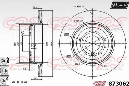 Maxtech 873062.6880 - Disque de frein cwaw.fr