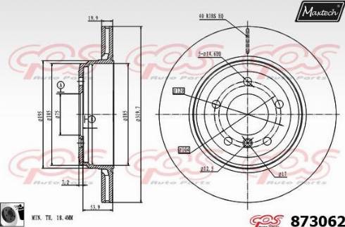 Maxtech 873062.0060 - Disque de frein cwaw.fr