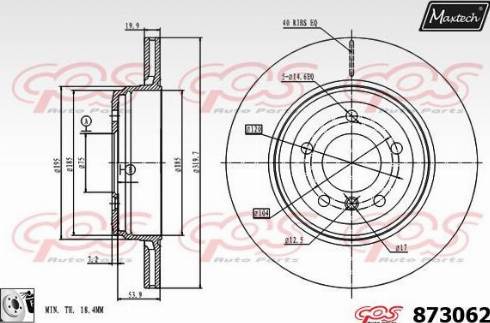 Maxtech 873062.0080 - Disque de frein cwaw.fr