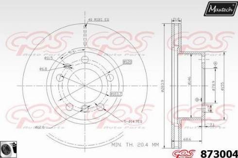 Maxtech 873004.0060 - Disque de frein cwaw.fr