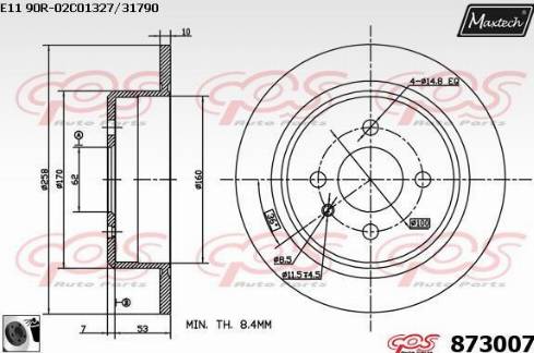 Maxtech 873007.0060 - Disque de frein cwaw.fr