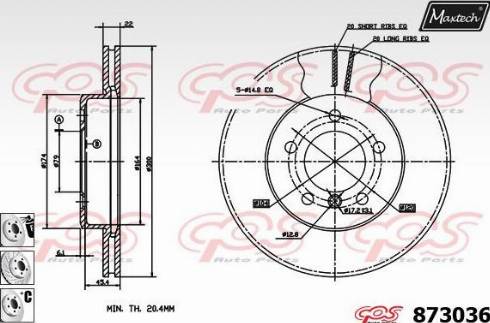 Maxtech 873036.6980 - Disque de frein cwaw.fr