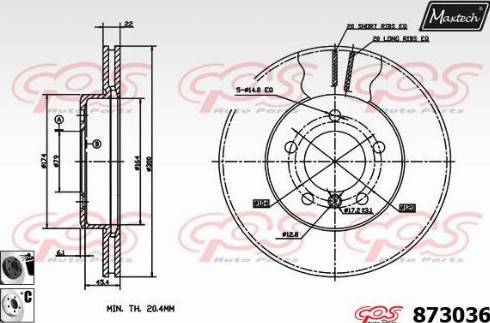 Maxtech 873036.6060 - Disque de frein cwaw.fr