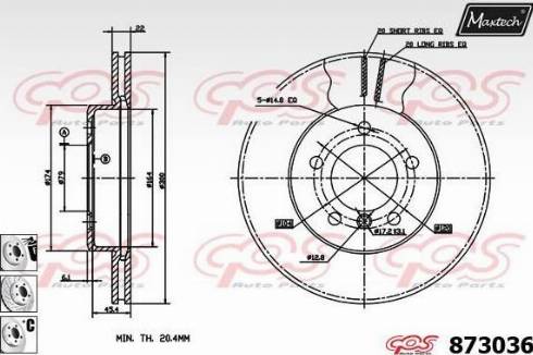 Maxtech 873036.6880 - Disque de frein cwaw.fr