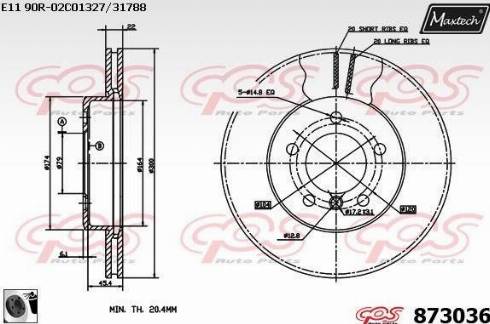 Maxtech 873036.0060 - Disque de frein cwaw.fr