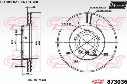 Maxtech 873036.0000 - Disque de frein cwaw.fr