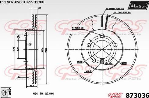 Maxtech 873036.0080 - Disque de frein cwaw.fr