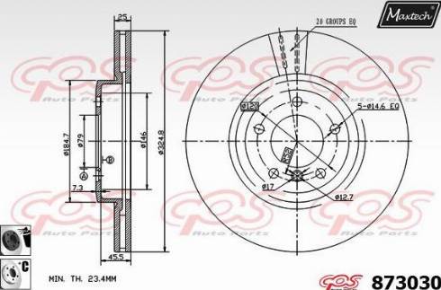 Maxtech 873030.6060 - Disque de frein cwaw.fr